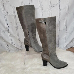 Vince‎ Camuto Womens 8 Knee High Tall Leather Heeled Boots Chic Sexy Going Out